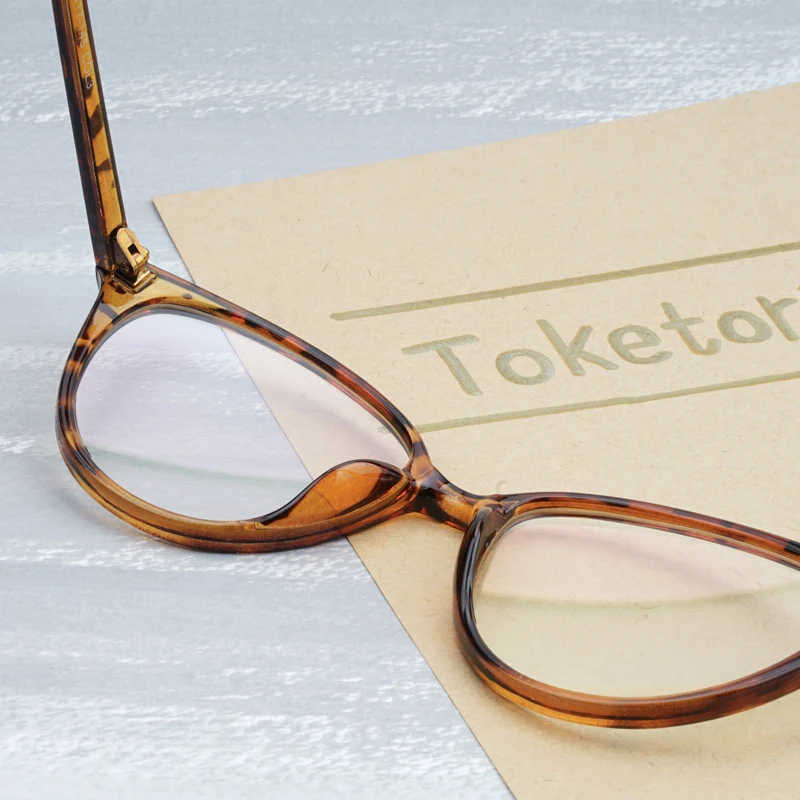 Toketorism винтажные женские очки, модные женские очки, пластиковая оправа, прозрачные линзы 0632