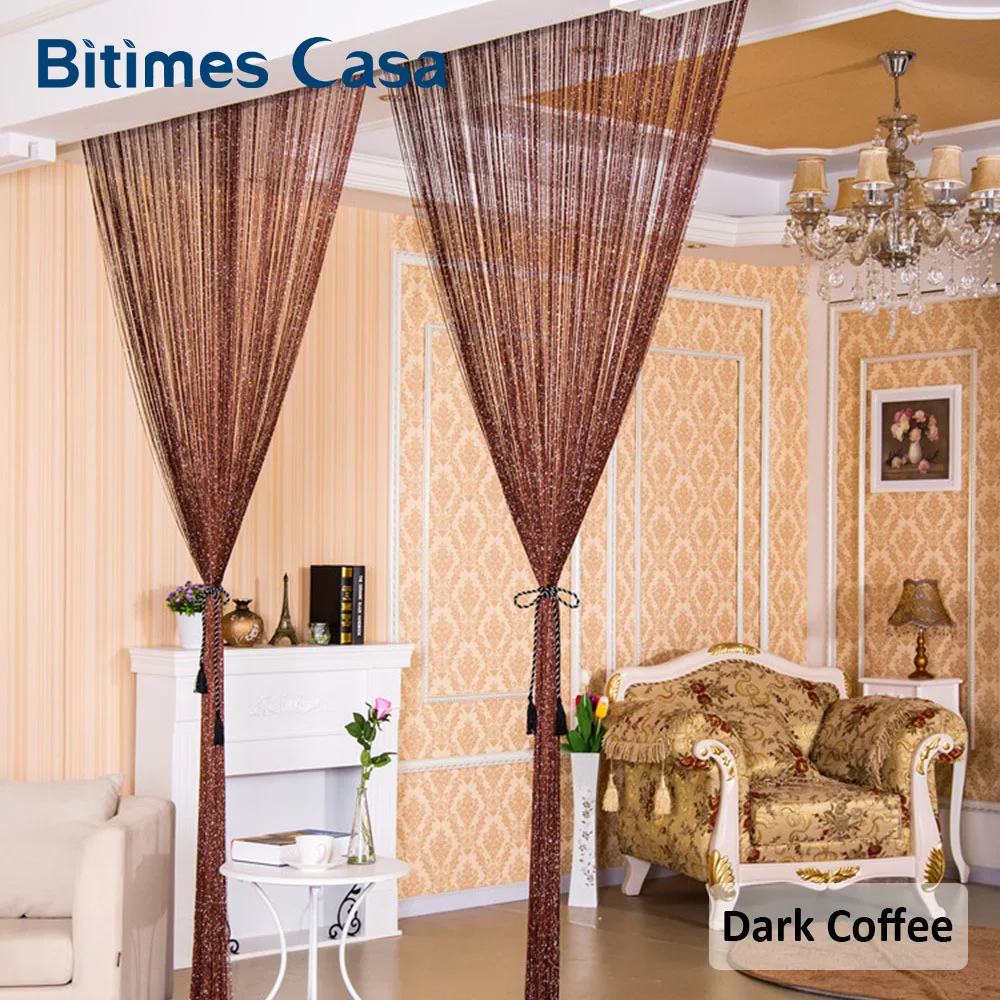 Модная Серебристая мишура занавеска с кисточками и блестящими блестками