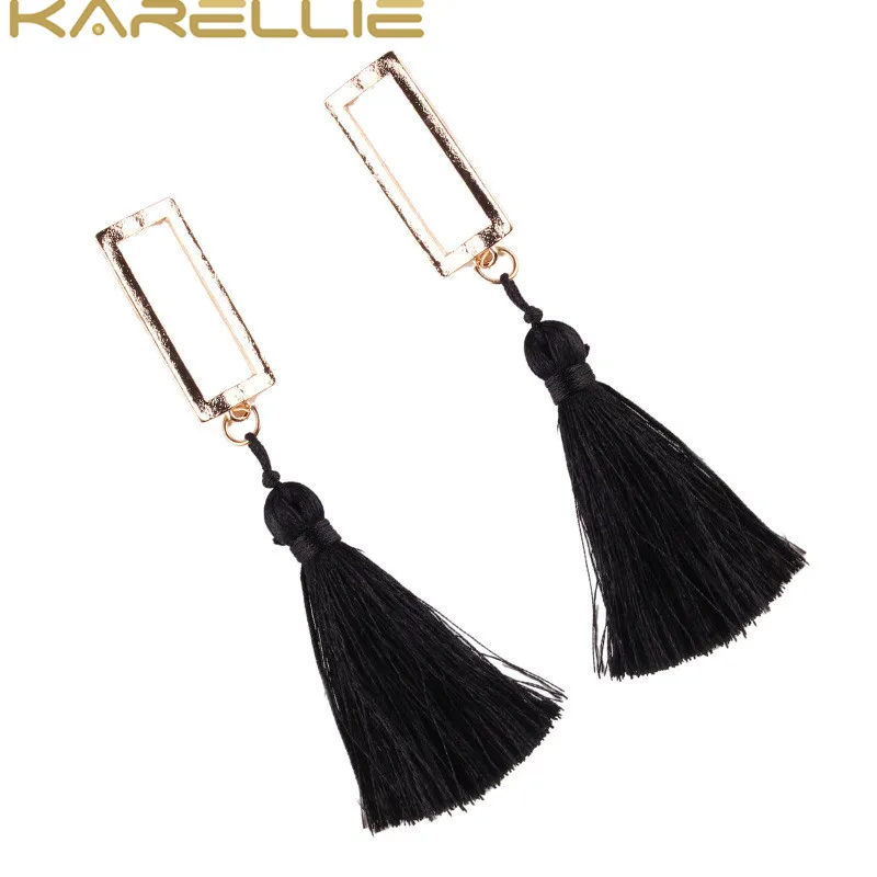 Karellie Новый Boho кисточкой мотаться серьги падения Мода Ювелирные украшения Для