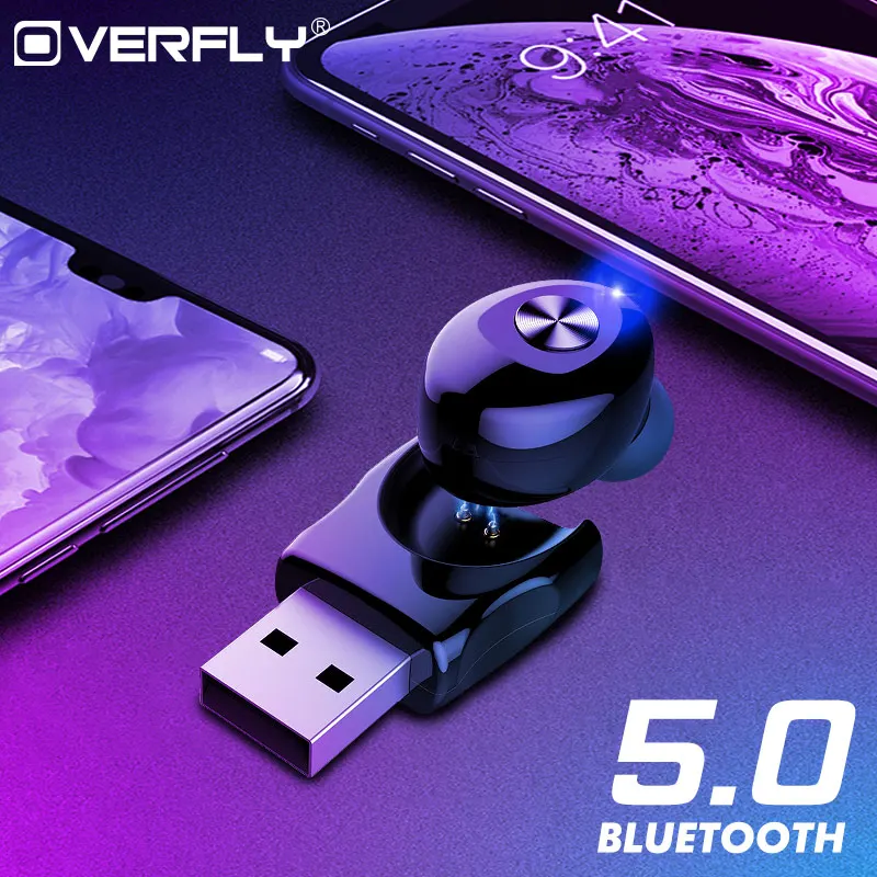 Overfly Mini Bluetooth 5 0 наушники стерео беспроводные hi fi звук спортивные громкая связь