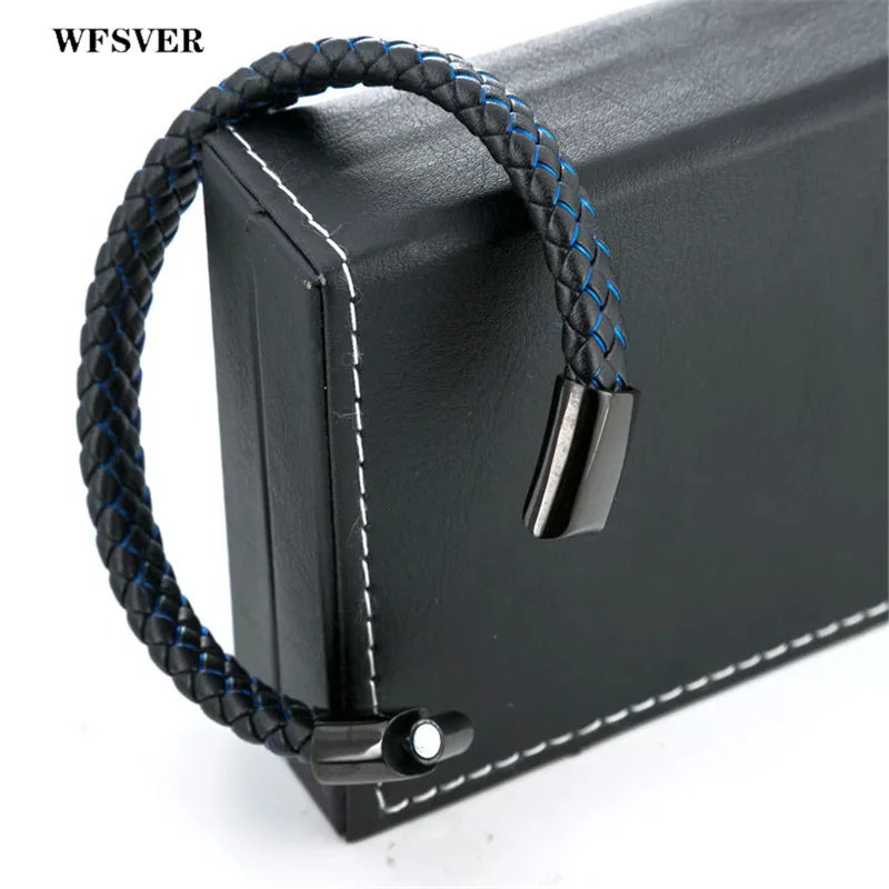 WFSVER Модные мужские ювелирные изделия плетеный кожаный браслет ручной работы