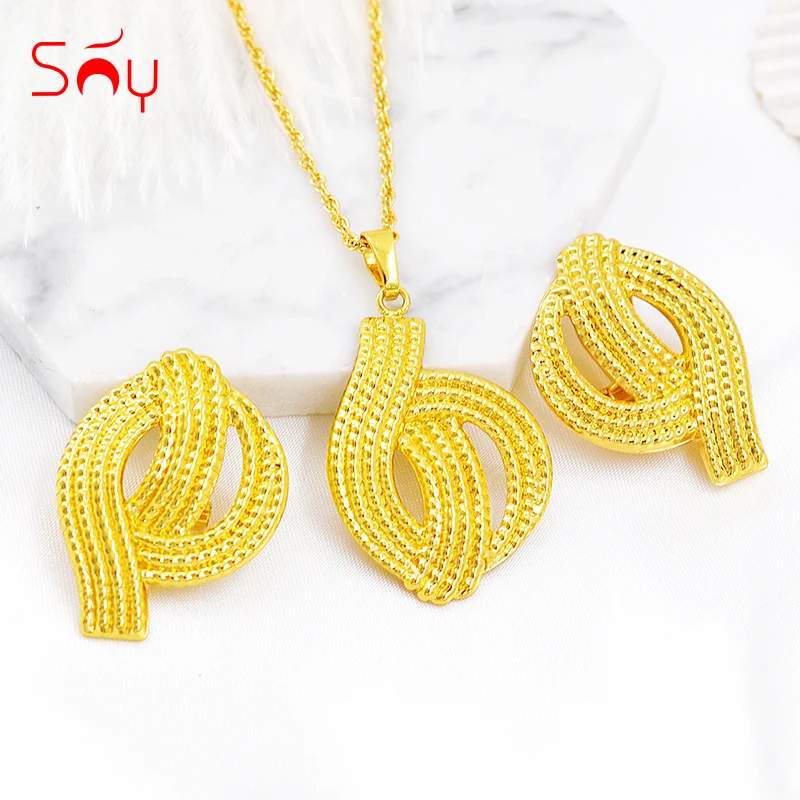 Sunny Jewelry романтическое сердце набор украшений для женщин серьги кулон ожерелье