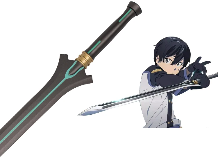 Меч Арт онлайн Kirigaya Kazuto Elucidator Аниме Реквизит Косплей игрушечный клинок из нержавеющей стали и цинкового сплава 105 см не острый