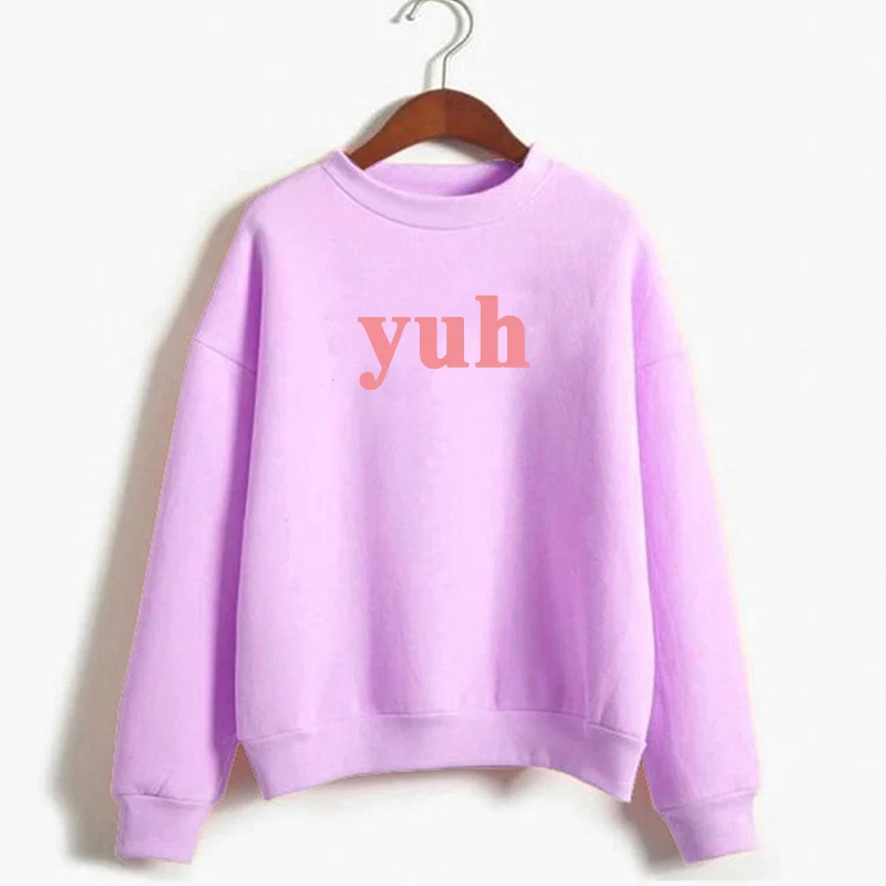 Yuh Sweetener свободная толстовка с круглым вырезом Harajuku Boyfriend Ariana Grande толстовки женские свободные толстовки пуловер пальто Топ - Цвет: 4