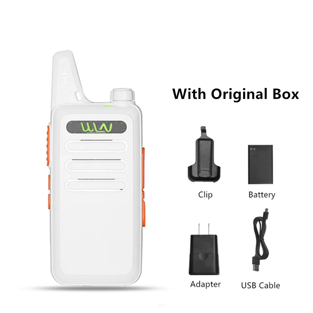 With Box White WLN мини рация KD-C1 двухстороннее радио гоночный автомобиль KDC1 CB радиостанция UHF портативный беспроводной fm-приемопередатчик - Цвет: With Box White