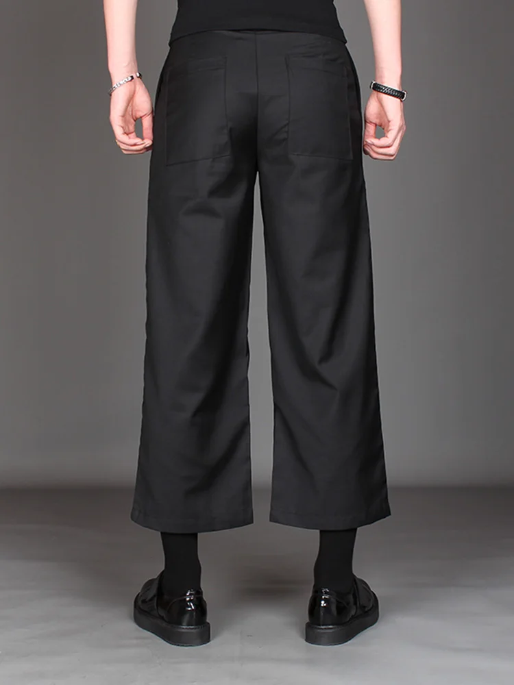 

M-XXL!!! Summer new men's waist wide leg pants tide male loose wild casual pants Harlan straight nine pants.