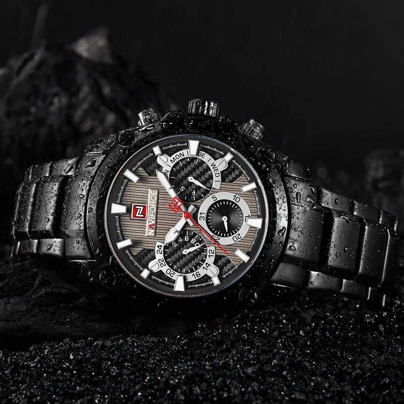 NAVIFORCE Fashion Casual Brand Waterproof Quartz Watch Men Military Stainless Steel Sports Watches Man Clock Relogio Masculino | Наручные