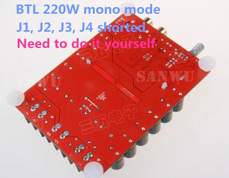 

TDA7498E amplifier board 2X160W stereo Fan cooling DC6V digital amplifier board