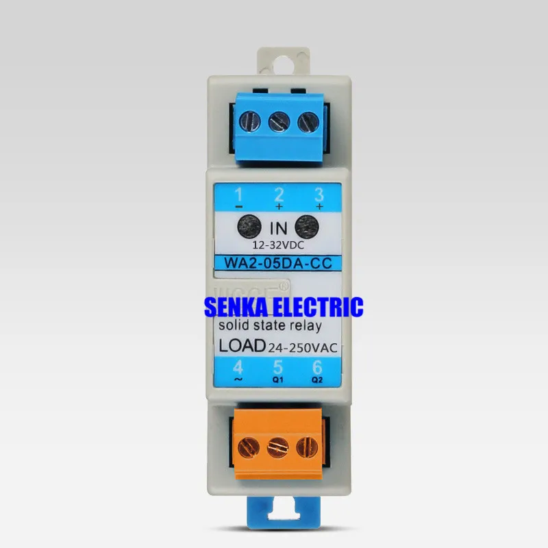Din направляющая 2 петли SSR 5A DC24V компактное твердотельное реле с теплоотводом |