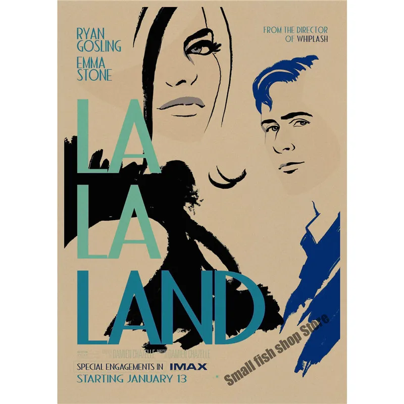 LA LAND Ретро плакат, крафт-бумага, бумага для бара, кафе, домашний декор, настенная роспись - Цвет: Многоцветный