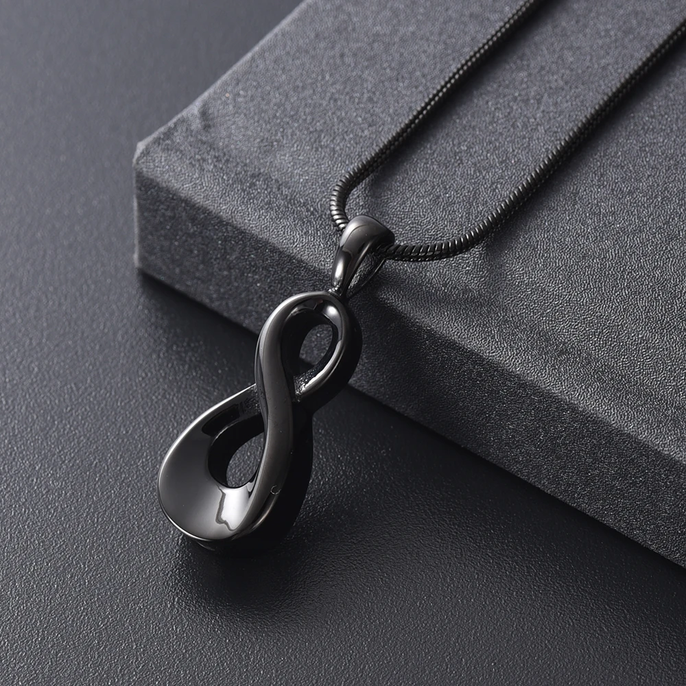 IJD8053 черный цвет мемориальная урна бесконечности ожерелье держит ясень-лю тебя