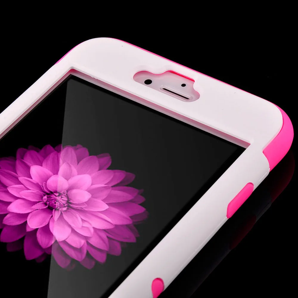 Роскошные 3 в 1 высококачественный TPU + PC жесткий Гибридный чехол для iPhone 6 S/Plus