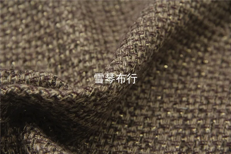 Твидовая ткань темно-коричневого цвета для весны и осени цена за 1 метр | Дом сад