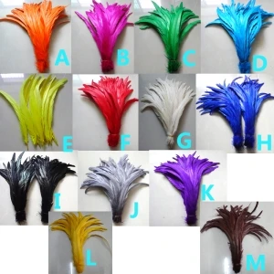 remark color mix 500 шт./лот натуральные перья петуха coque перо крашеные Куриные перья 30-35 см 12-14 дюймов с перьями из хвоста петуха - Цвет: remark color mix