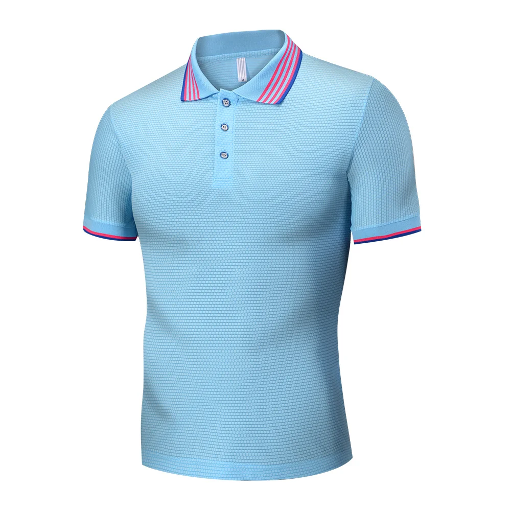 Мужские летние рубашки поло 2019 Брендовые мужские модные хлопковые с коротким