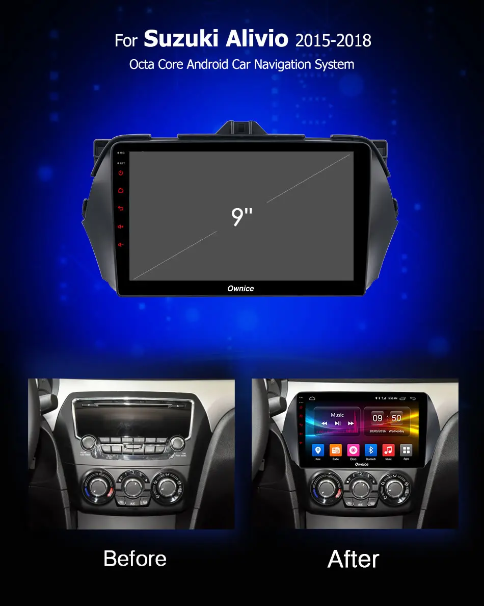 Ownice C500 + G10 9 дюймов Android 8 1 Octa Core dvd плеер для автомобиля gps навигации Для Suzuki ciaz Alivio