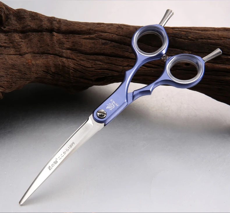 Fenice Professional Pets Grooming Scissors 6.0 inch Aluminum Handle Dog/Cat Hair Cutting Curved Shear