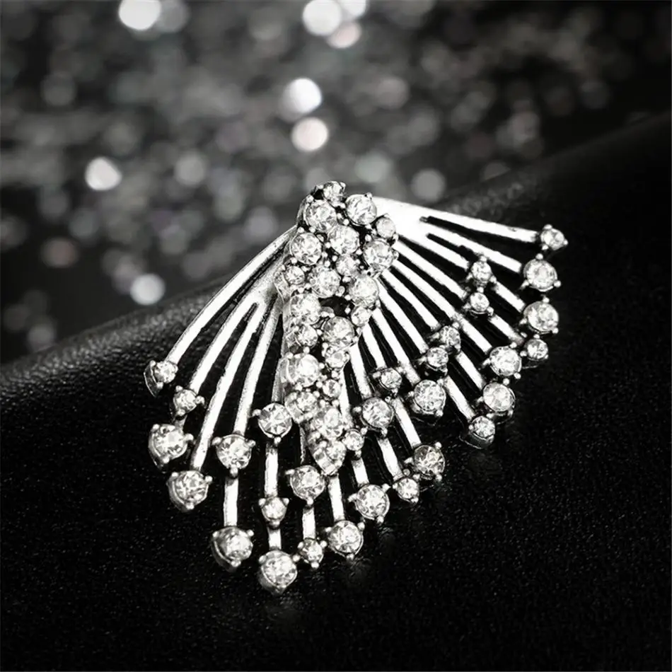 1 шт. серьги в стиле панк бохо для женщин Передняя Задняя клипса веерный стиль