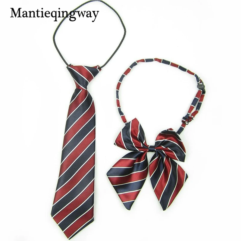 Школьная форма Mantieqingway цветной клетчатый галстук в полоску для мальчиков и
