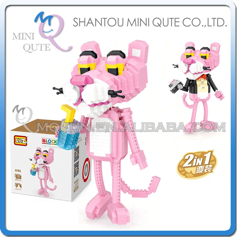 Мини Qute LOZ персонажи фильмов kawaii обувь для девочек Дети Розовая пантера фигурки