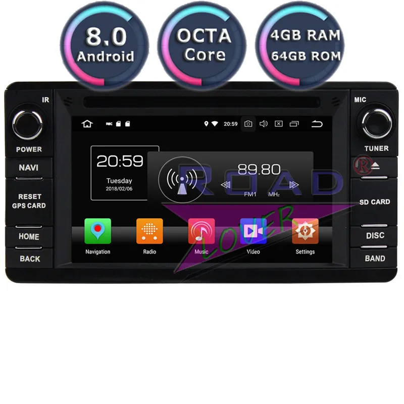 Автомагнитола Roadlover на платформе Android 8 0 с DVD-плеером восьмиядерным процессором 2