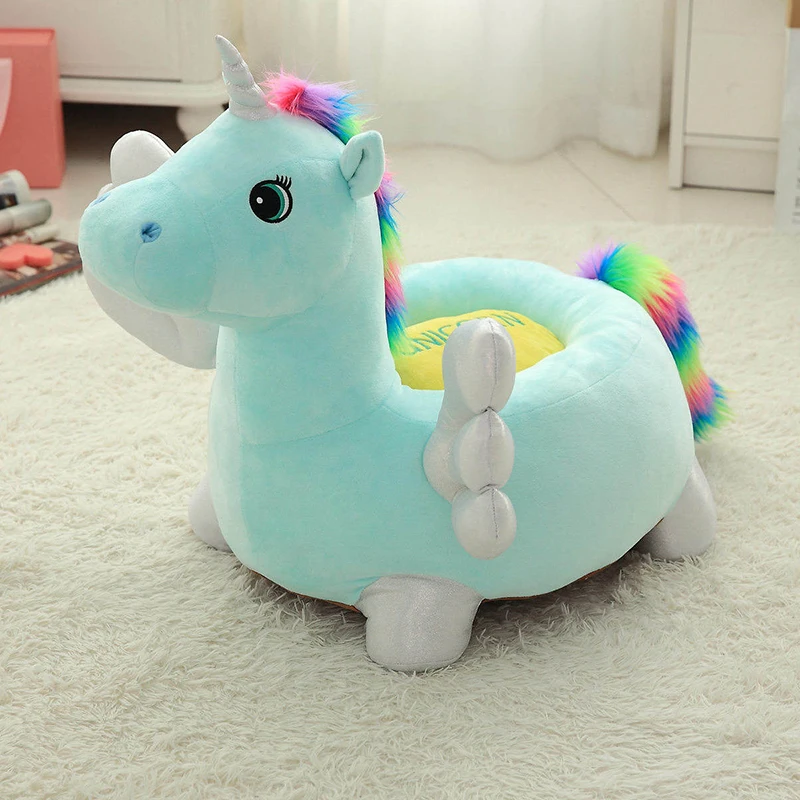 Милый Плюшевый единорог детское сиденье мягкие игрушки животных мягкое детское сиденье стул для кормления мультфильм единорог плюшевые игрушки детские безопасные сиденья реквизит