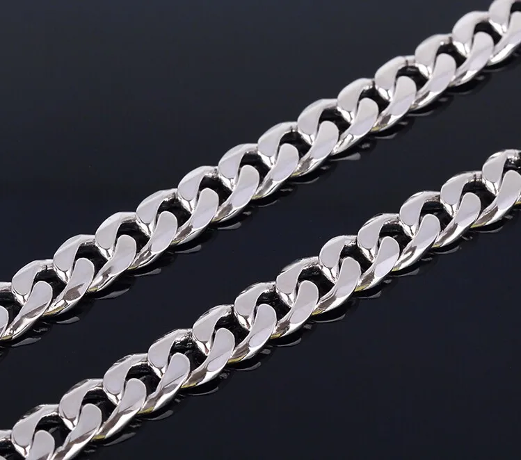 Новая чистая S990 Серебряное ожерелье цепь Мужская цепь|silver necklace chain|necklace chainchain men |