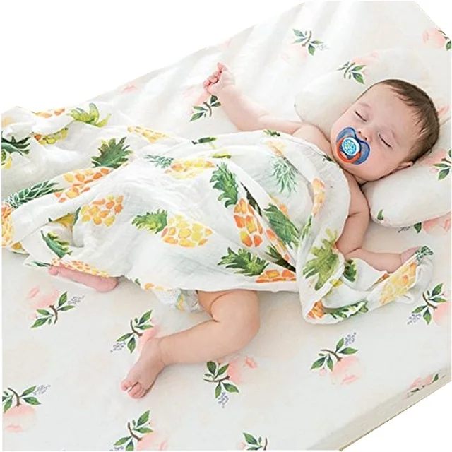 2 layers Хлопковая муслиновая пеленка одеяло s Премиум одеяло для новорожденных Baby Shower подарок 4" x 47" Аксессуары для фотографирования новорожденных - Цвет: 2 layers