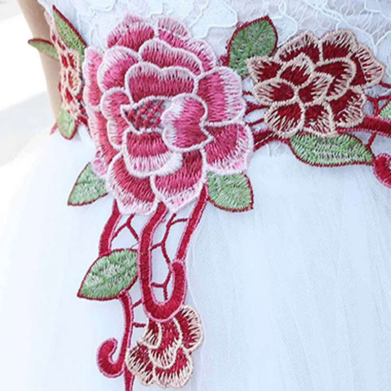 Летние детские повседневные кружевные платья для девочек детей китайский Стиль