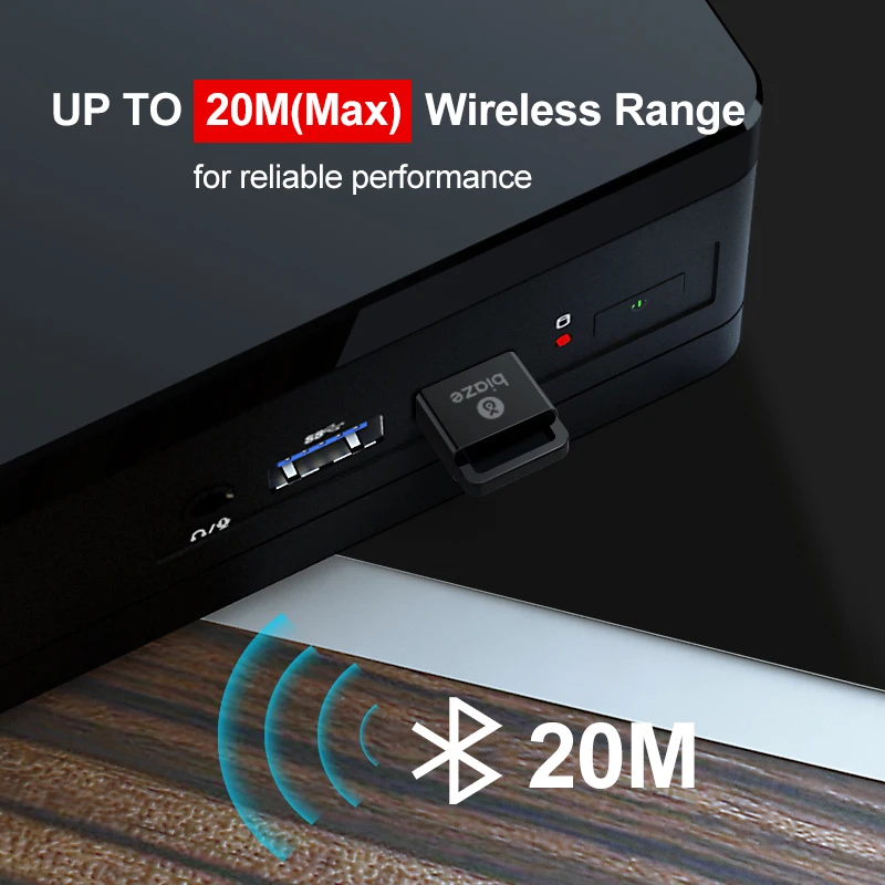 Беспроводные USB Bluetooth адаптеры Biaze 4,0 USB Bluetooth Донгл телефон музыкальный Bluetooth передатчик приемник для ПК ноутбук компьютер
