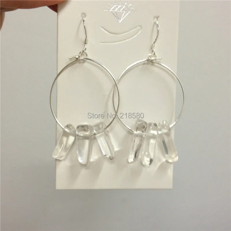 Ювелирные изделия SER-021 в стиле бохо полированные серьги-кольца из искусственной