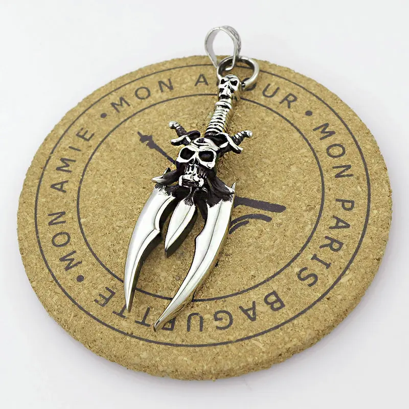 Мужской кулон из титановой стали с головой властителя нержавеющей Готическая