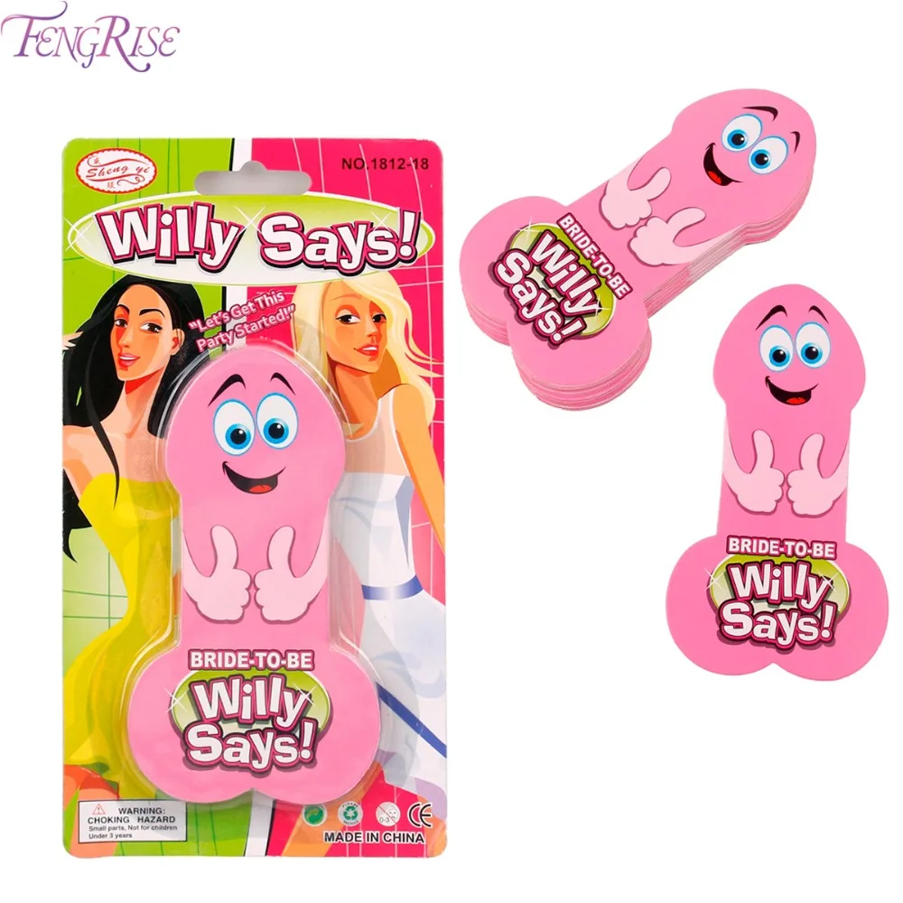 FENGRISE 24pc Willy говорит что игровые карты настольная игра для девичника игральные или