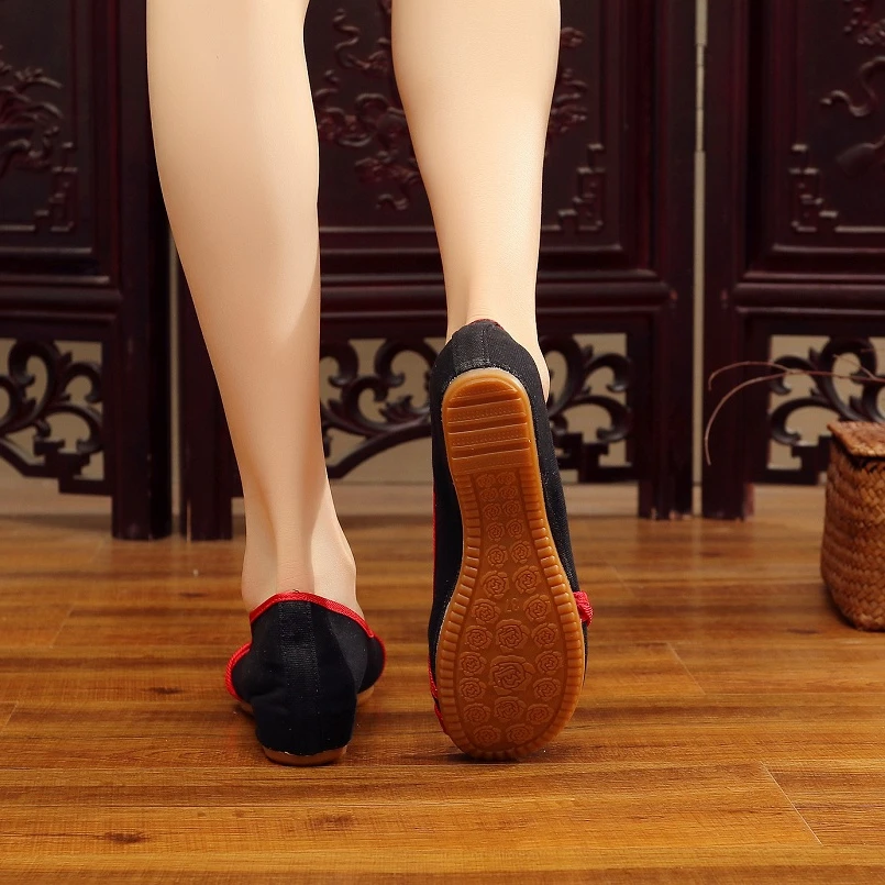 Cresfimix/Женская парусиновая обувь с традиционным цветочным принтом в китайском