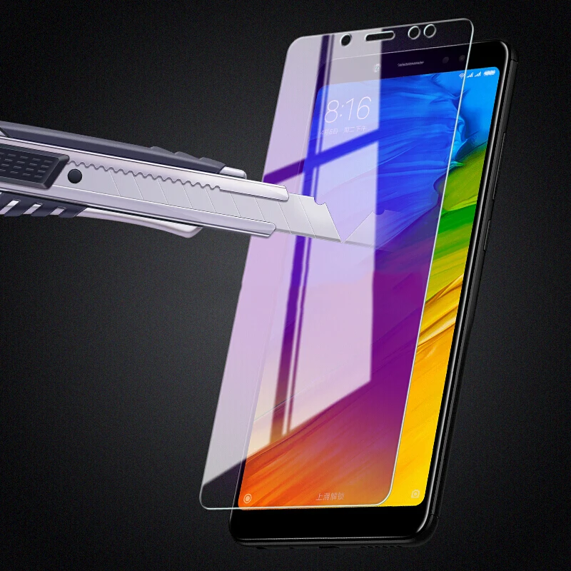 EXUNTON 2.5D 9H полное покрытие анти синее закаленное стекло для Xiaomi Redmi Note 5 Note5 синий