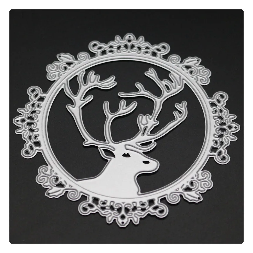 1703 олень Рождественский альбом металлические режущие штампы для трафареты
