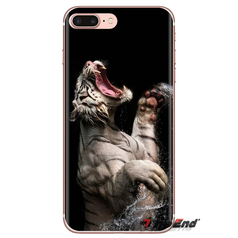 Мягкие прозрачные чехлы для Xiaomi Mi4 Mi5 Mi5S Mi6 Mi A1 A2 5X6X8 9 Lite SE Pro Max Mix 2 3 2S животные тигр