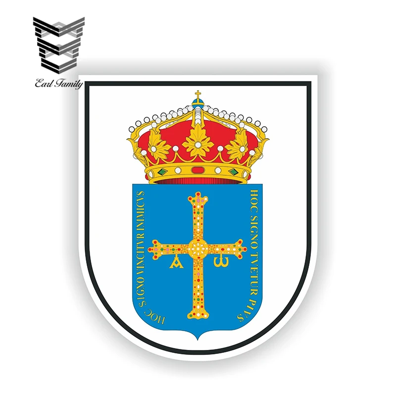 EARLFAMILY 13 см x 10 8 эскудо Астурии наклейка герб Испании бампер шлем ноутбук Грузовик