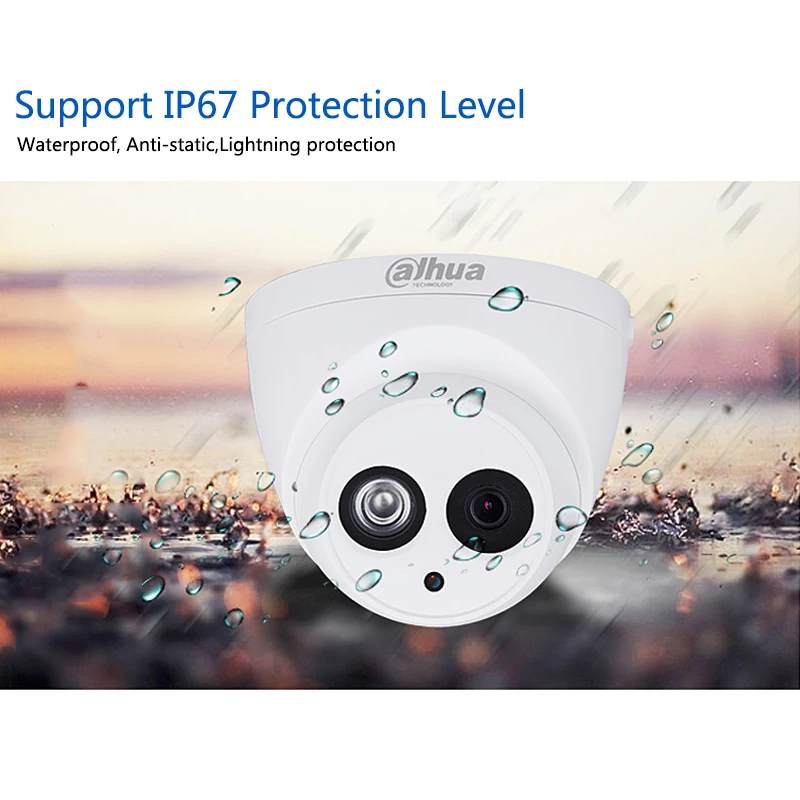Оригинальный Dahua IPC-HDW4631C-A металлический корпус 6MP Встроенный микрофон POE IR 50m IP67 IK10