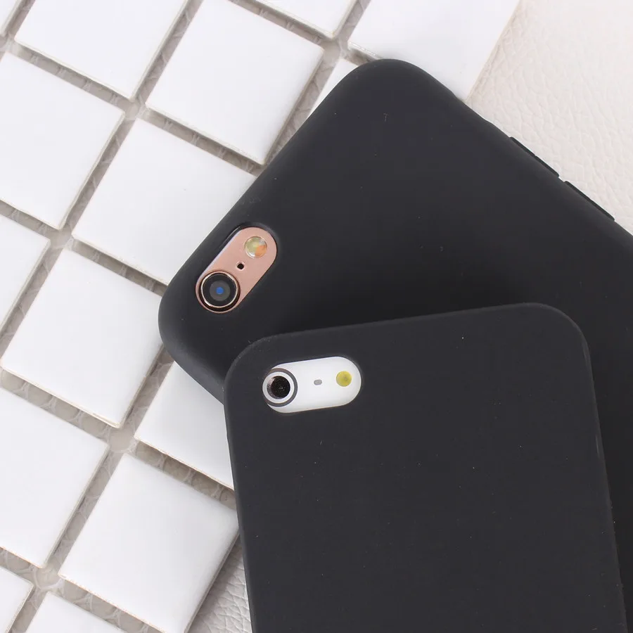 2017 матовый Мягкий силиконовый чехол для iPhone 6 чехлы 6s Plus 5 5s 5SE яркие цвета полный