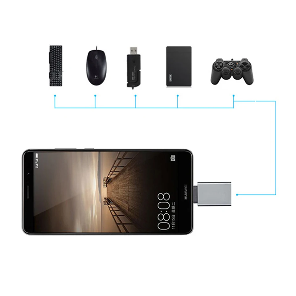 50 шт./лот Тип usb C адаптер &quotпапа&quot в USB &quotМама&quot 3 0 Женский OTG конвертер для Nexus 5X6 P