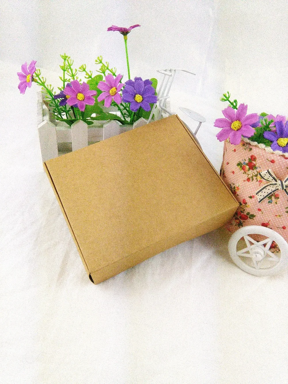 Подарочные коробки ручной работы, 14X11,5X3,5 см, Подарочная коробка из крафт-бумаги, пустая упаковочная картонная коробка для украшений/шарфов/галстуков, 12 шт./лот