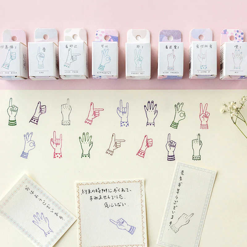 1 шт. креативные деревянные марки Kawaii указатели пальцев для детей Подарки девочек