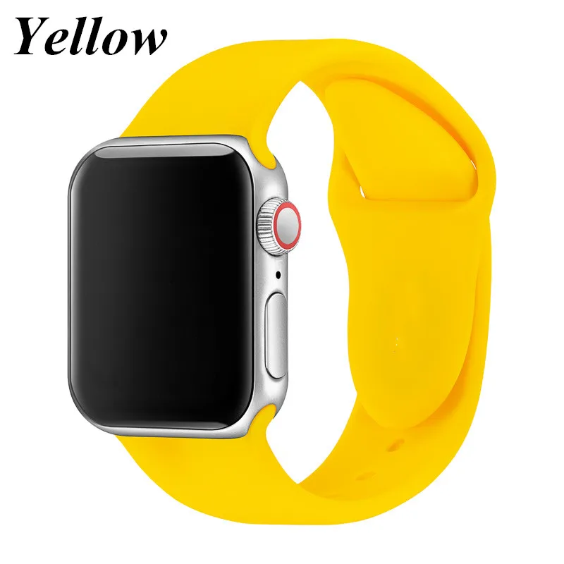 Ремешок для Apple Watch Series 4 3 2 38 мм 42 мм мягкий силиконовый дышащий сменный ремешок для спортивных часов для iwatch 40 мм 44 мм