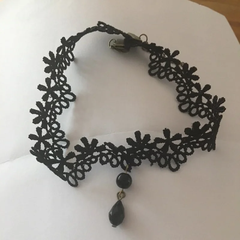 Женское кружевное ожерелье чокер черное для вечеринки на день рождения оптовая
