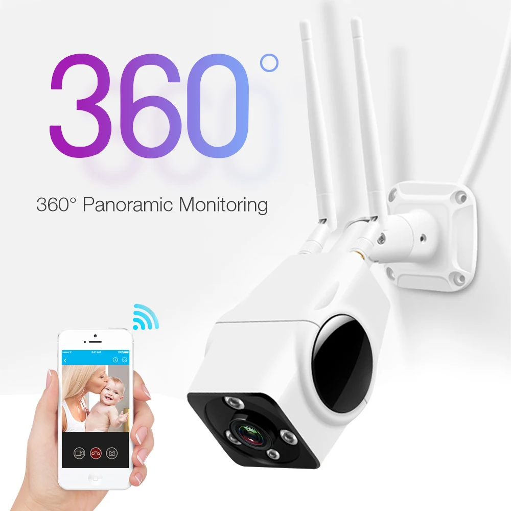 APLEYE Outdoor IP66 Waterproof IP Camera H.265 1080P Wireless Network Security Home CCTV Panoramicc Bullet WIFI | Безопасность и