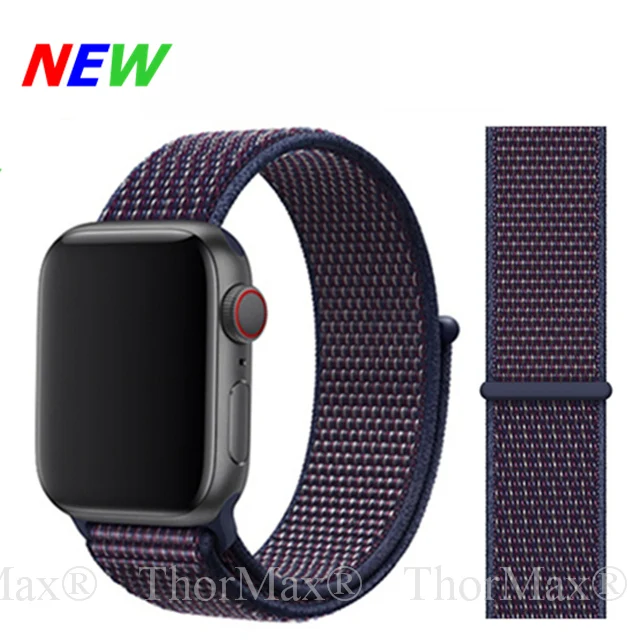 23-Indigo Для наручных часов Apple Watch, версии мягкий нейлон 40 мм 44 мм для наручных часов iWatch, сменный ремешок спортивный петля для наручных часов Apple Watch 4 серии 3/2/1 38 мм 42 мм ремешок - Цвет ремешка: 23-Indigo