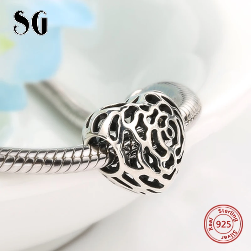 SG хит 925 пробы серебряные подвески мама навсегда сердце с надписью Best Friend любовь кулон бусины, соответственные Пандоре обаятельные браслеты для Для женщин ювелирные изделия