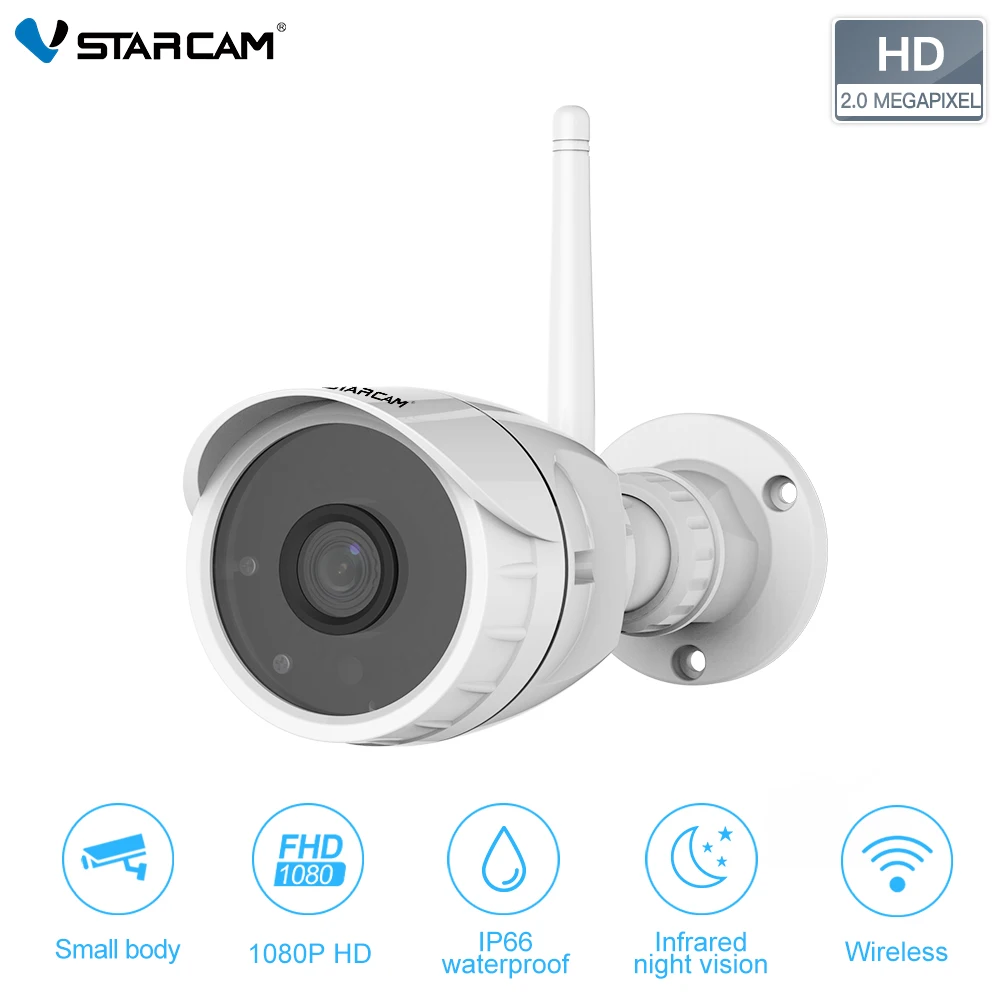 Vstarcam 1080P 2MP FHD Водонепроницаемая камера видеонаблюдения беспроводная ИК наружная