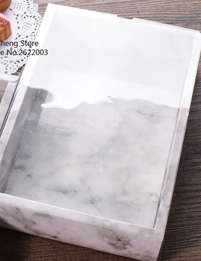 clear windo21x14x5cm 21*14*5 см прозрачная коробка для торта десертные макароны коробки Кондитерские коробки 100 штук/лот - Цвет: clear windo21x14x5cm